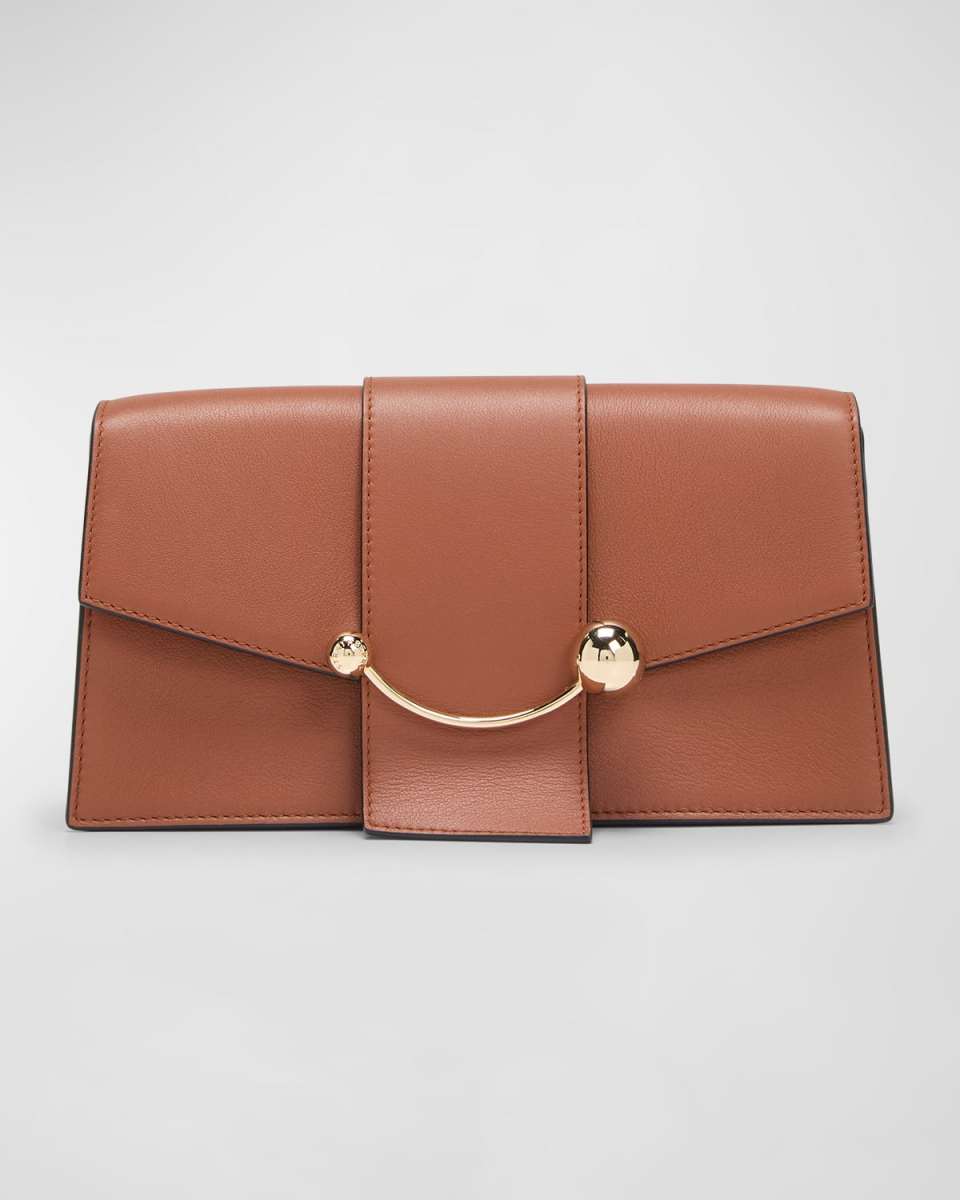 Crescent Mini Flap Leather Crossbody Bag